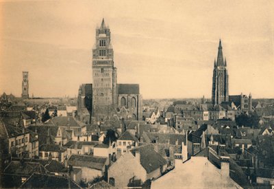 De tre tårnene klokketårnet, katedralen og vår frue kirke, c1910 av Unbekannt