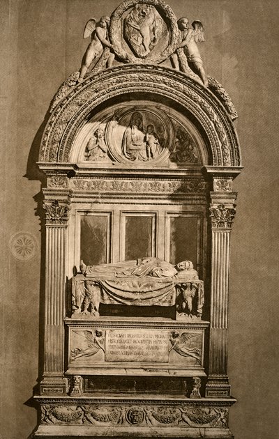 Graven til Leonardo Bruni c1369-1444, basilikaen Santa Croce, Firenze, 1882 av Unbekannt