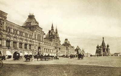 De øvre handelsradene på Røde plass, Moskva, Russland, 1910-tallet av Unbekannt
