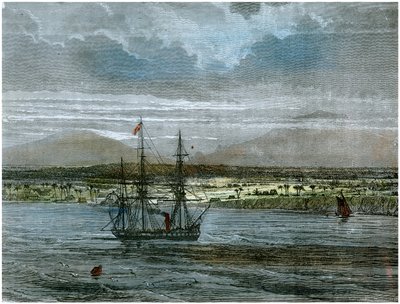 Vulkanene Mauna Loa og Manua Kea, Hawaii, c1880 av Unbekannt