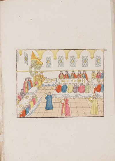 Bryllupsseremonien til tsar Mikhail Feodorovich og Yevdokiya Lukyanovna, 1810 av Unbekannt
