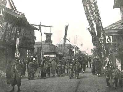 Theatre Street, Yokohama, Japan, 1895. av Unbekannt
