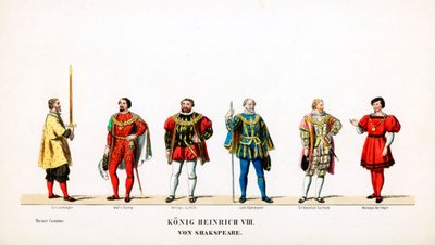Teaterkostymedesign for Shakespeares skuespill, Henry VIII, 1800-tallet av Unbekannt