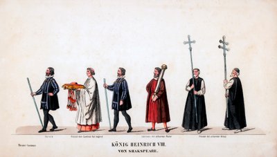 Teaterkostymedesign for Shakespeares skuespill, Henry VIII, 1800-tallet av Unbekannt