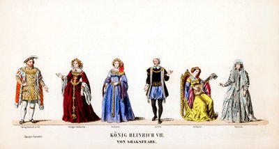 Teaterkostymedesign for Shakespeares skuespill, Henry VIII, 1800-tallet av Unbekannt