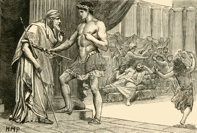 Theseus og Aegeus, 1890. av Unbekannt