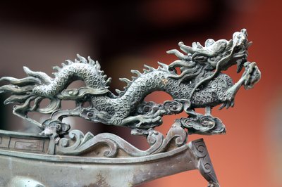 Thian Hock Keng-tempelet. Drage. Singapore av Unbekannt