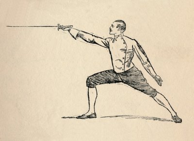 Tredje posisjon - fekting, 1912 av Unbekannt