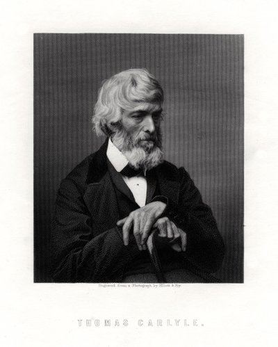 Thomas Carlyle , skotsk essayist, satiriker og historiker, midten av slutten av 1800-tallet av Unbekannt