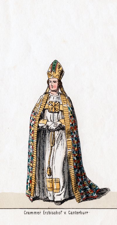 Thomas Cranmer, kostymedesign for Shakespeares skuespill, Henry VIII, 1800-tallet av Unbekannt