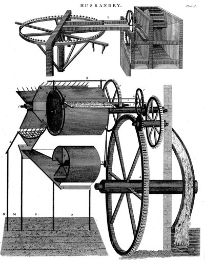 Treskemaskin av Andrew Meikle, skotsk oppfinner og møllemaker, 1811 av Unbekannt