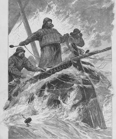 Throwing the Life-Line, 1890. av Unbekannt