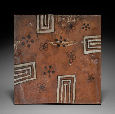 Fliser: Red Oribe Ware, plattform for te om sommeren, ca. 1600. av Unbekannt