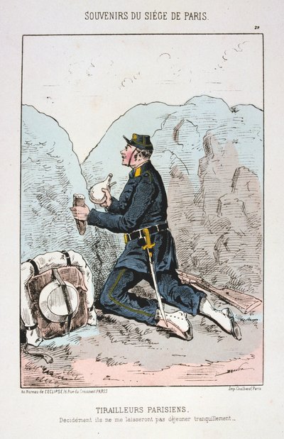 Parisiske Tirailleurs, beleiring av Paris, 1870-1871 av Unbekannt