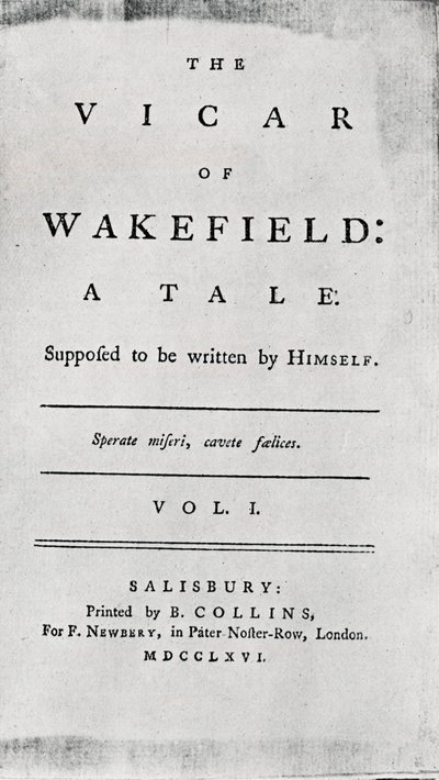 Tittelside til Vicar of Wakefield, 1766 av Unbekannt
