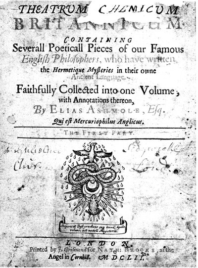 Tittelside til Elias Ashmoles Theatrum Britannicum, 1652 av Unbekannt