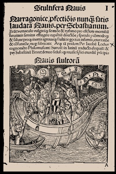 Tittelside til boken Ship of Fools av Sebastian Brant, 1497. av Unbekannt