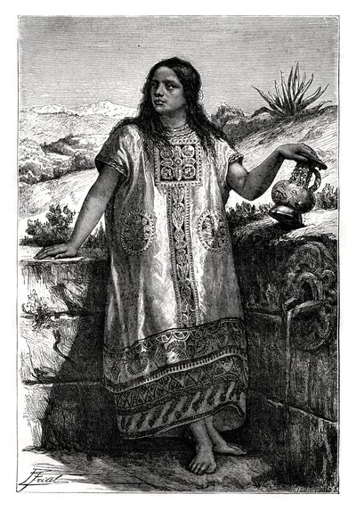 Toltec-jente, Mexico, 1800-tallet av Unbekannt