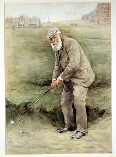 Tom Morris senior, britisk golfspiller, portrett, c1910 av Unbekannt