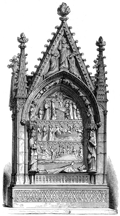 Graven til Dagobert I 603-689, merovingerkonge, Basilisque Saint-Denis, 1849 av Unbekannt