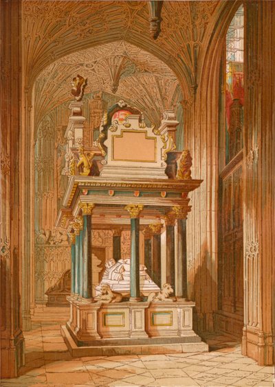 Dronning Elizabeths grav. - Westminster Abbey, c1845, 1864 av Unbekannt