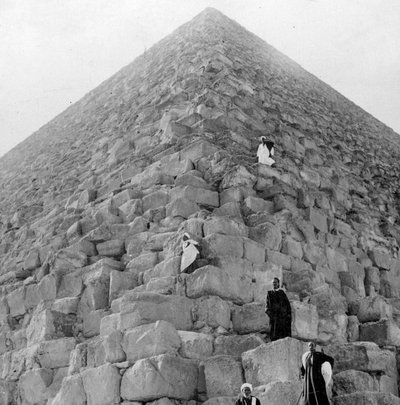 Tourists Corner, den store pyramiden i Giza, Egypt, 1900-tallet av Unbekannt