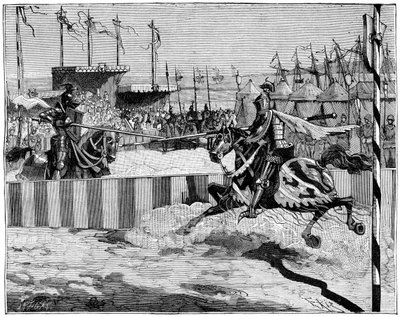 Turnering for kroningen av Louis II dAnjou, nær Calais, c1389 1882-1884 av Unbekannt