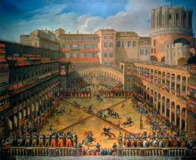 Turnering i en domstol i Vatikanet, Roma, 1565 av Unbekannt