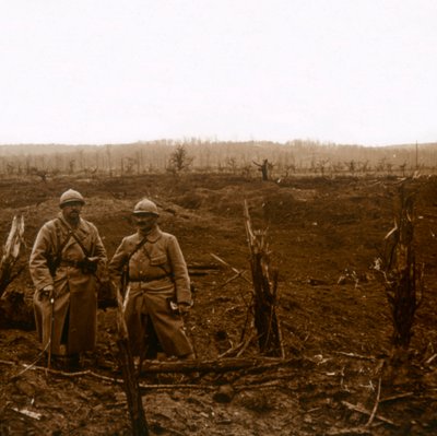 Mot La Malmaison, Nord-Frankrike, c1914-c1918. av Unbekannt