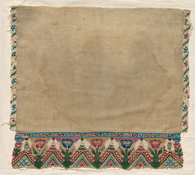Håndkleende med perlekanter, tidlig på 1800-tallet. av Unbekannt