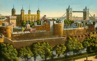 Tower Bridge og Tower of London, c1910. av Unbekannt