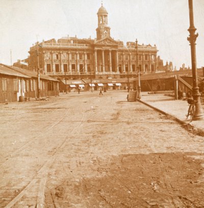 Rådhuset og hovedtorget, Cambrai, Nord-Frankrike, c1914-c1918. av Unbekannt
