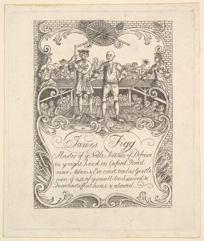 Byttekort for James Figg, 1790-tallet. av Unbekannt