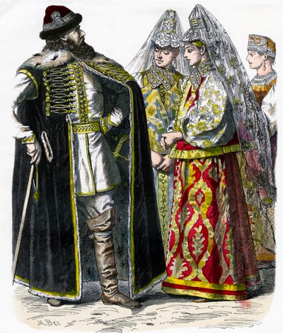 Tradisjonell russisk drakt, c1850 av Unbekannt