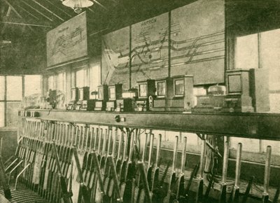 Togbevegelsesdiagram i Signal-Box, Metropolitan Railway, 1930. av Unbekannt
