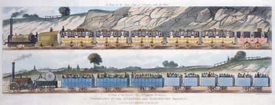 "Reise på Liverpool og Manchester Railway" av Unbekannt