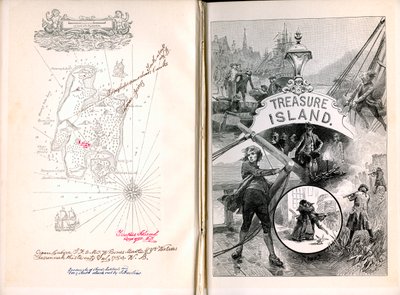 Treasure Island, av Robert Louis Stevenson, 1886 av Unbekannt