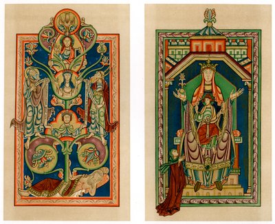 Treet til Isai og Jomfru og Barn på tronen, c1130-1140 av Unbekannt