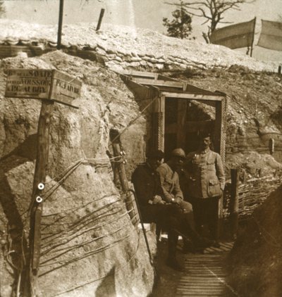 Trenches, Champagne, Nord-Frankrike, c1914-c1918 av Unbekannt