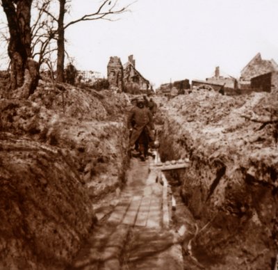 Trenches, Somme, Nord-Frankrike, c1914-c1918 av Unbekannt
