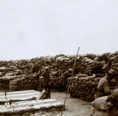 Grøfter ved Mamelon Vert, Nieuwpoort, Flandern, Belgia, c1914-c1918 av Unbekannt