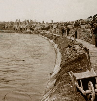 Grøfter ved Nieuwpoort, Flandern, Belgia, c1914-c1918 av Unbekannt