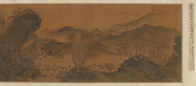 Trestle Roads in the Mountains of Shu, 1600-1700-tallet. av Unbekannt