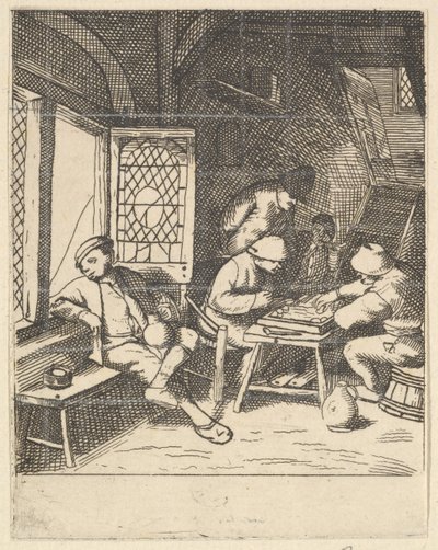 Tric Trac-spillere, 1610-85. av Unbekannt