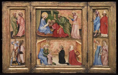 Triptych med tilbedelsen av magiene av Unbekannt Unbekannt