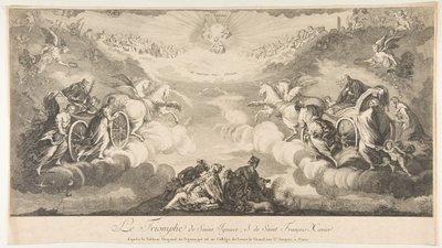 Triumf av Saint Ignatius og Saint Francis Xavier Le Triomphe de Saint Ignace et..., 1600-tallet. av Unbekannt