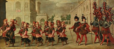 Triumftog med riddere av Malta -ordenen og Santiago de Compostela -ordenen av Unbekannt