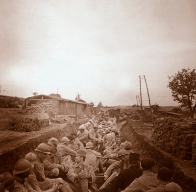 Tropper i åpne togvogner, Genicourt, Nord-Frankrike, c1914-c1918 av Unbekannt