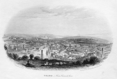 Truro, fra Trennick Lane, 1860 av Unbekannt