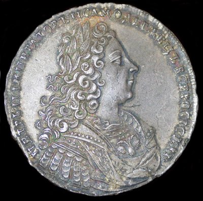 Tsar Peter II av Russland. Sølv rubel av 1728, 1728 av Unbekannt